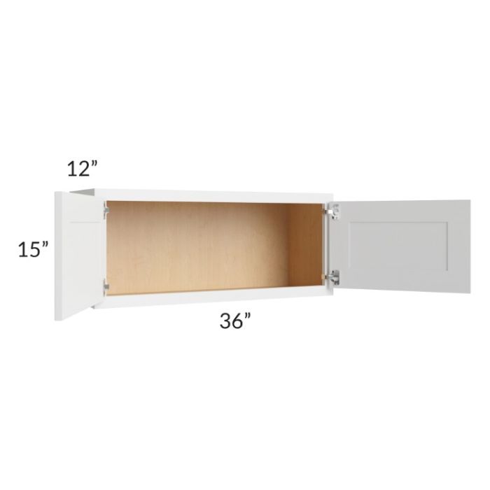 Stratus White 36x15 Wall Cabinet