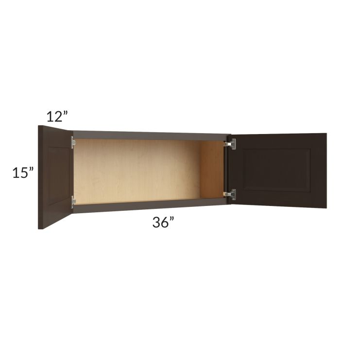 Southport Espresso Shaker 36x15 Wall Cabinet