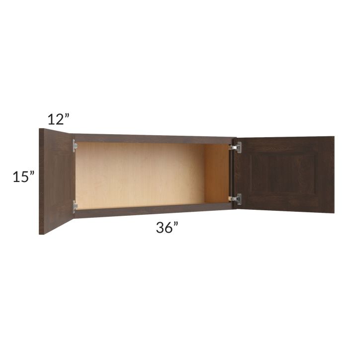 Tuscan Kona Brown 36x15 Wall Cabinet