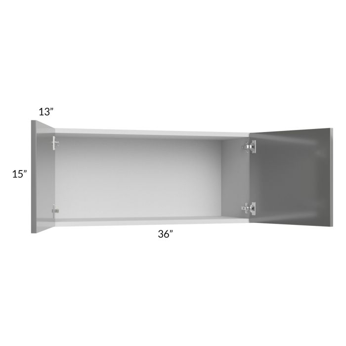 Milan Grey Gloss 36x15 Wall Cabinet