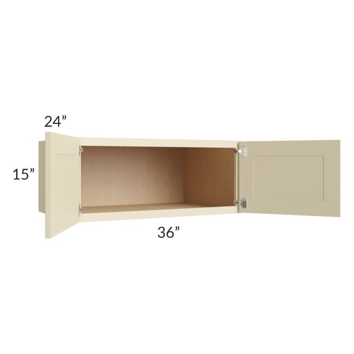 Casselton Ivory 36x15x24 Wall Cabinet