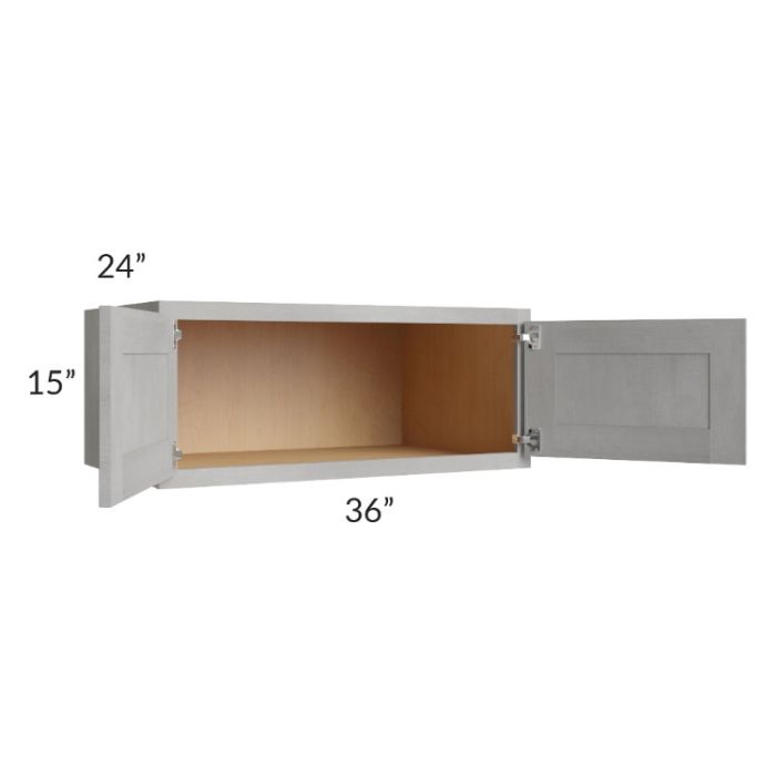 Gramercy Grey Mist 36x15x24 Wall Cabinet