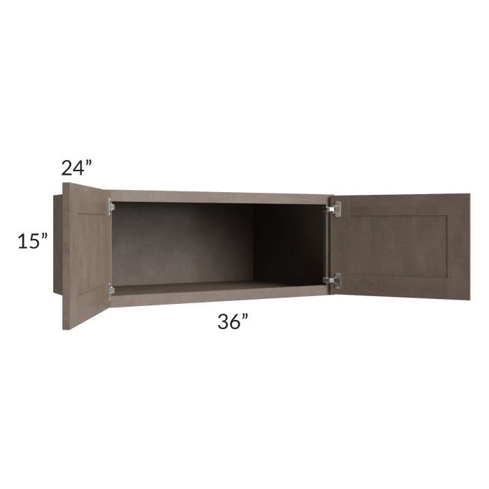 Providence Natural Grey 36x15x24 Wall Cabinet