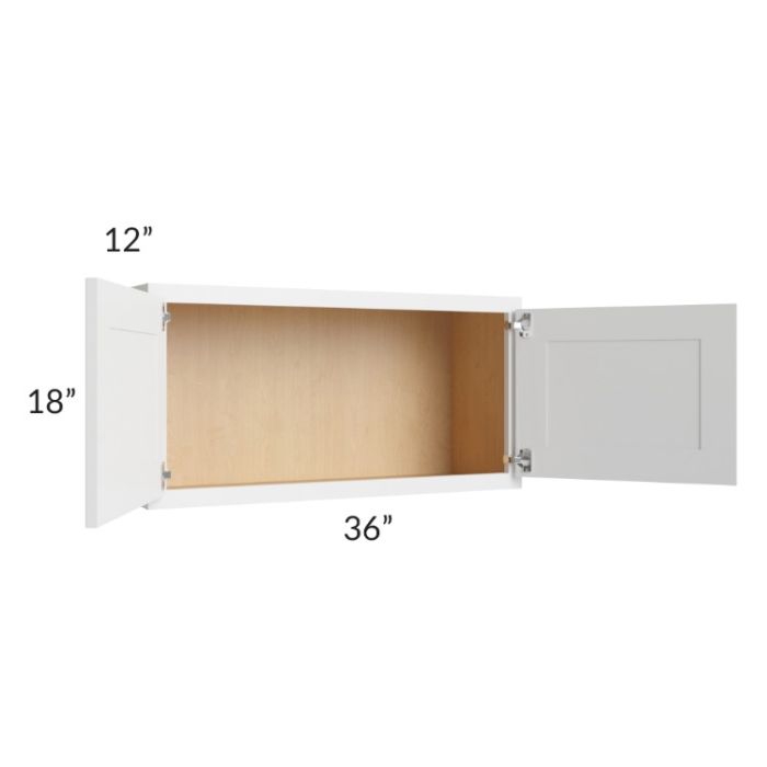 Stratus White 36x18 Wall Cabinet