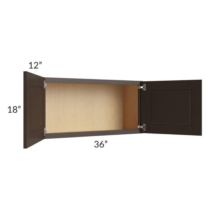 Southport Espresso Shaker 36x18 Wall Cabinet