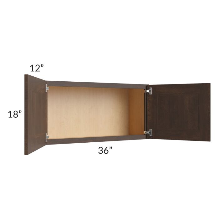 Tuscan Kona Brown 36x18 Wall Cabinet