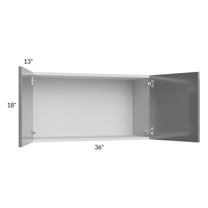 Milan Grey Gloss 36x18 Wall Cabinet