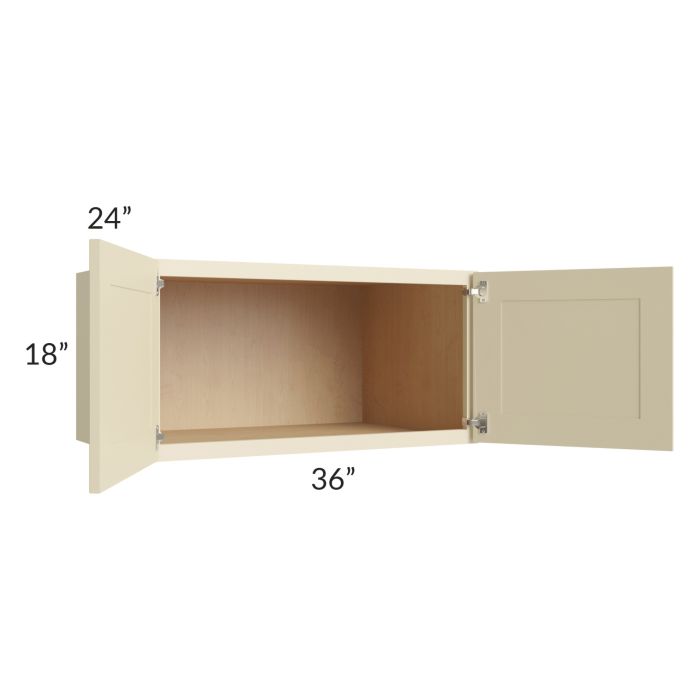 Casselton Ivory 36x18x24 Wall Cabinet