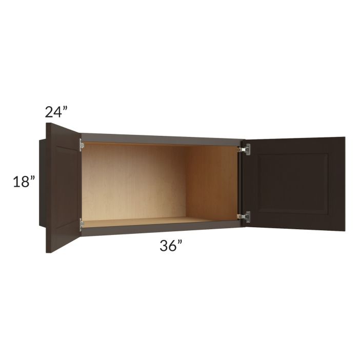 Southport Espresso Shaker 36x18x24 Wall Cabinet