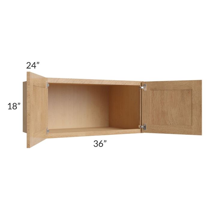 Midtown Timber Shaker 36x18x24 Wall Cabinet