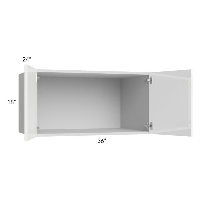 Milan White Gloss 36x18x24 Wall Cabinet