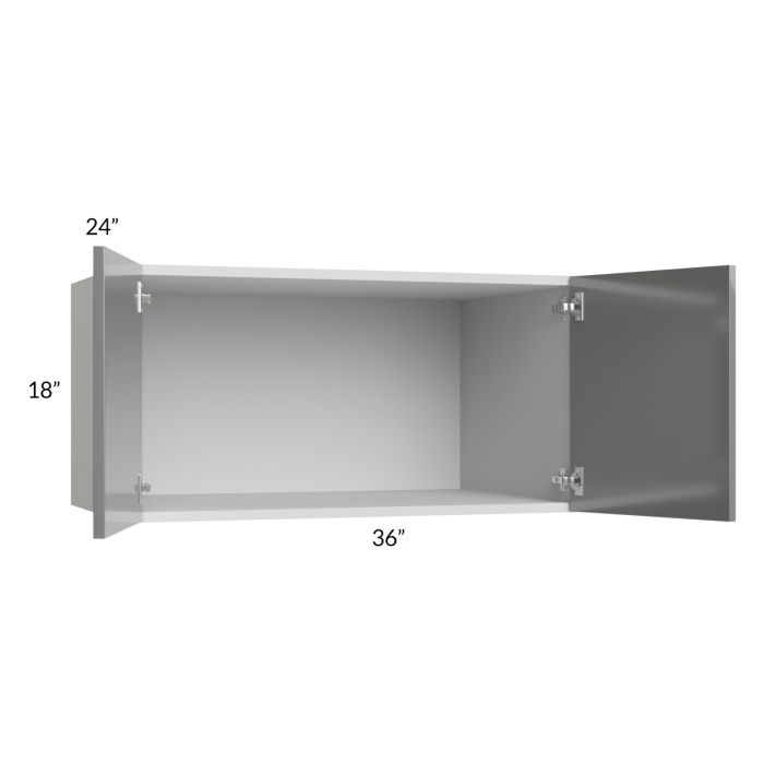 Milan Grey Gloss 36x18x24 Wall Cabinet