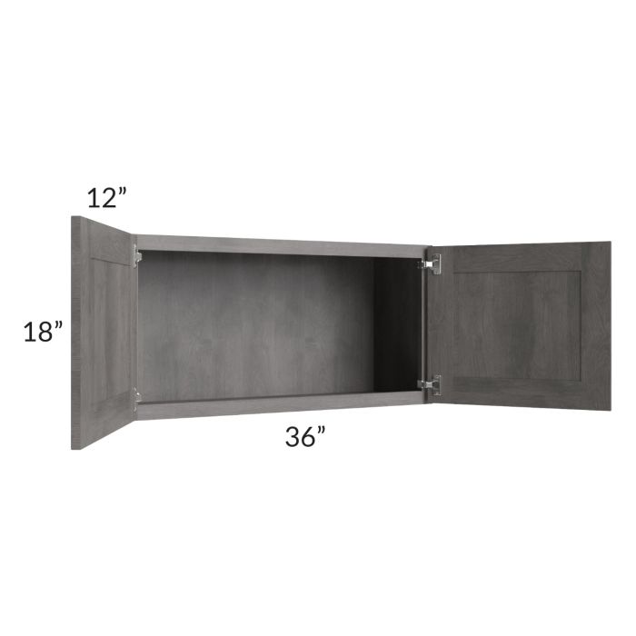 Providence Slate Grey 36x18 Wall Cabinet