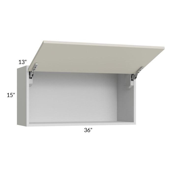 Milan Beige Matte 36x18 Lift-Up Door Wall Cabinet