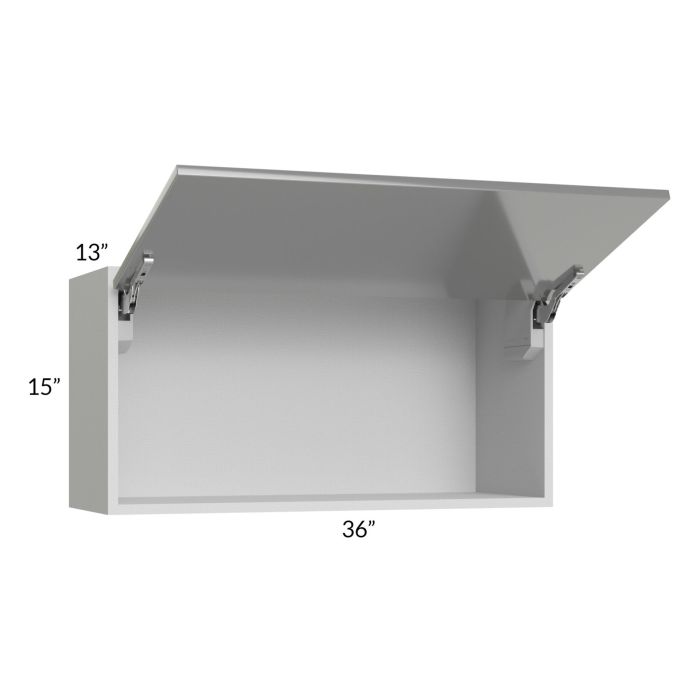 Milan Grey Gloss 36x18 Lift-Up Door Wall Cabinet