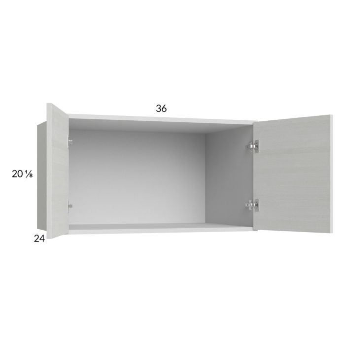 Euro White Grain 36x20x24 Wall Cabinet