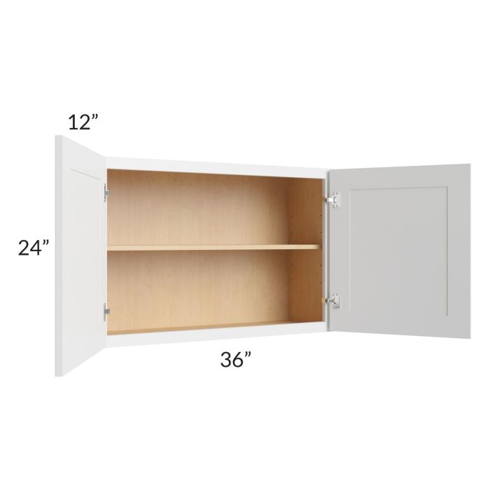 Asheville White Shaker 36x24 Wall Cabinet