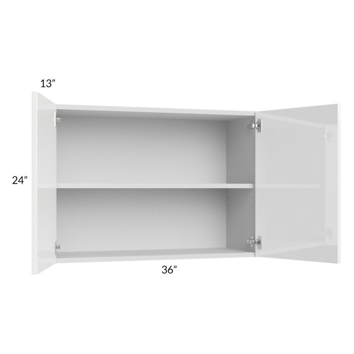 Milan White Gloss 36x24 Wall Cabinet