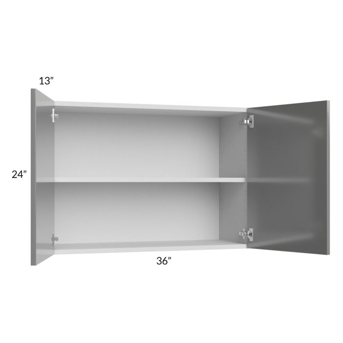 Milan Grey Gloss 36x24 Wall Cabinet