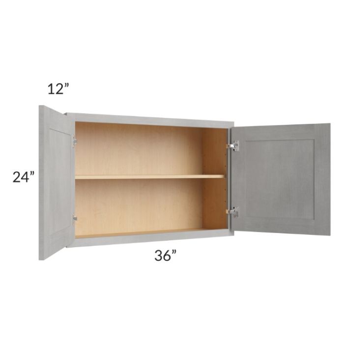 Gramercy Grey Mist 36x24 Wall Cabinet