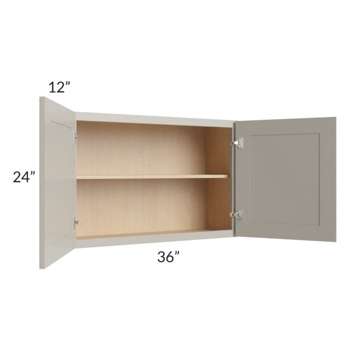 Stratton Light Grey Shaker 36x24 Wall Cabinet
