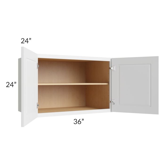 Southport White Shaker 36x24x24 Wall Cabinet