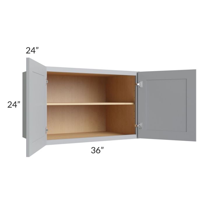 Asheville Grey Shaker 36x24x24 Wall Cabinet