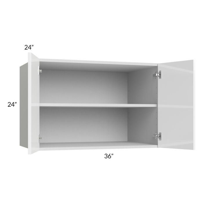 Milan White Gloss 36x24x24 Wall Cabinet