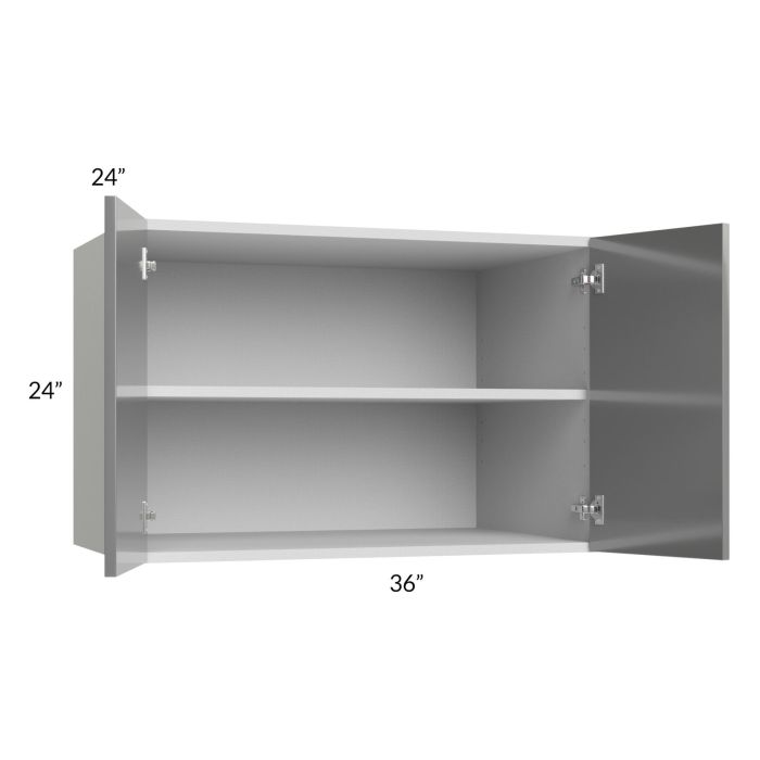 Milan Grey Gloss 36x24x24 Wall Cabinet