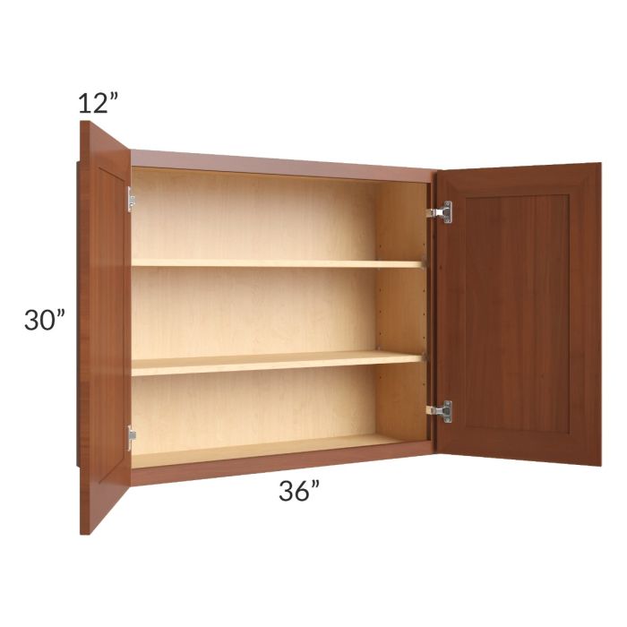 Phoenix Caramel Glaze 36x30 Wall Cabinet