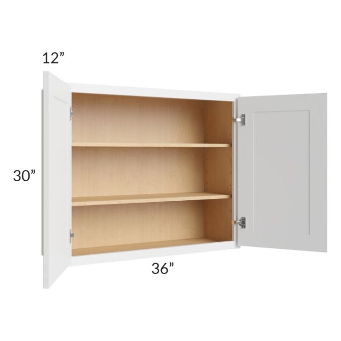 Stratus White 36x30 Wall Cabinet
