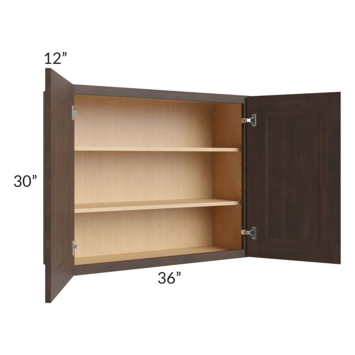 Tuscan Kona Brown 36x30 Wall Cabinet