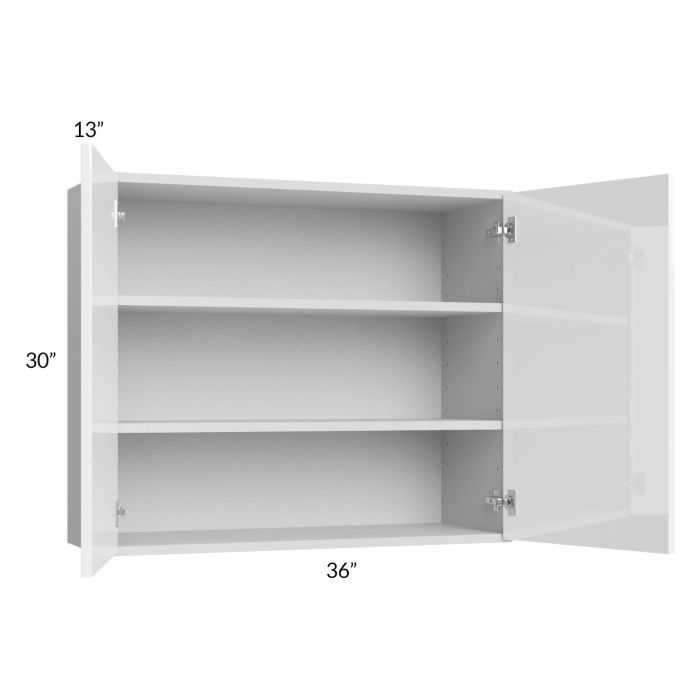 Milan White Gloss 36x30 Wall Cabinet