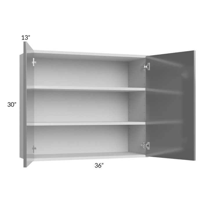 Milan Grey Gloss 36x30 Wall Cabinet