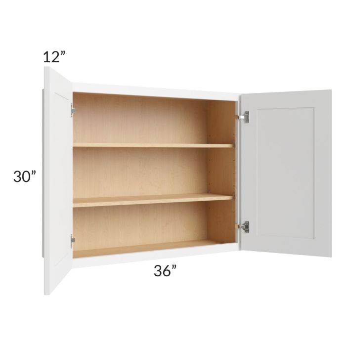 Alpine White Shaker 36x30 Wall Cabinet 