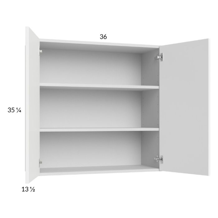 Euro Gloss White 36x35-1/4 Wall Cabinet