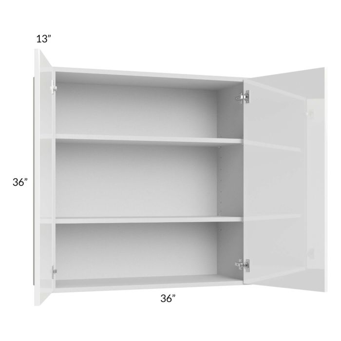 Milan White Gloss 36x36 Wall Cabinet