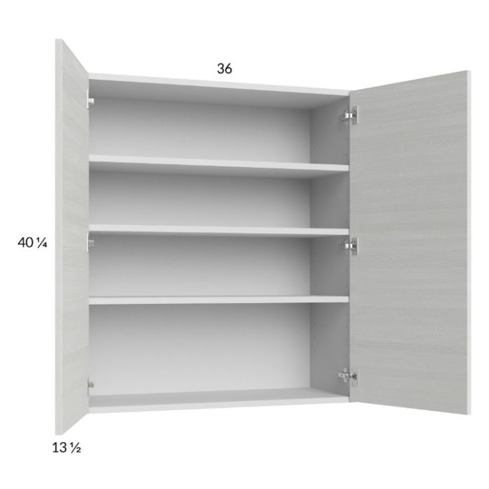 Euro White Grain 36x40-1/4 Wall Cabinet