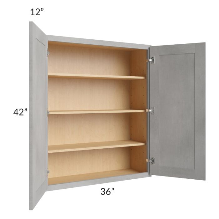 Gramercy Grey Mist 36x42 Wall Cabinet