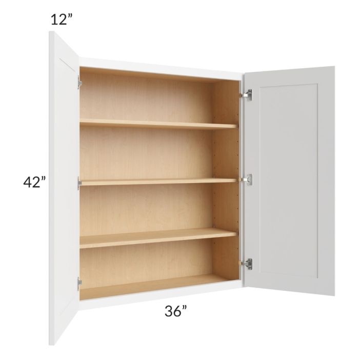 Alpine White Shaker 36x42 Wall Cabinet 