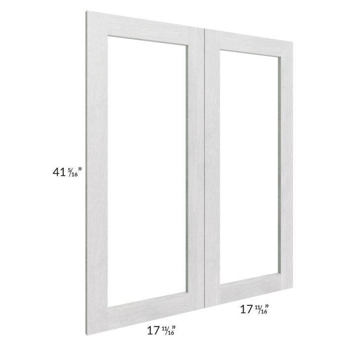 Heather Grey Shaker 36x42 Glass Door Only with Glass Included