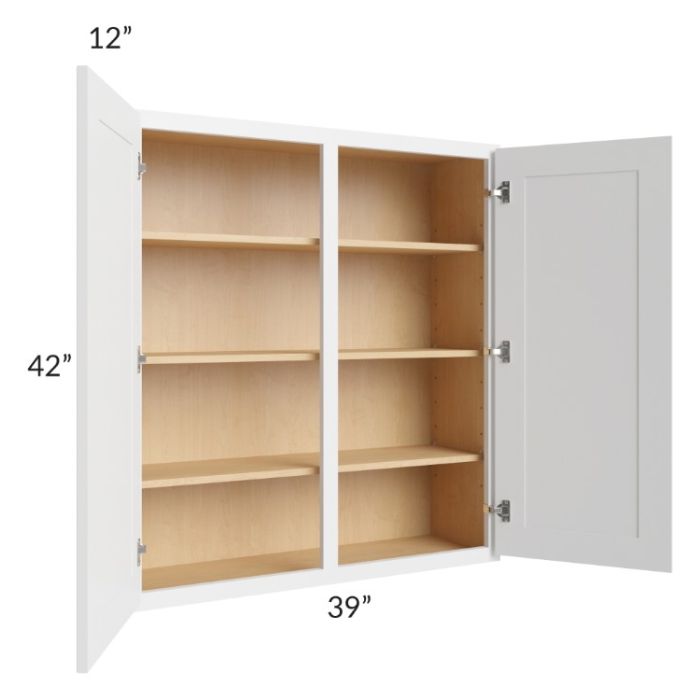 Stratus White 39x42 Wall Cabinet