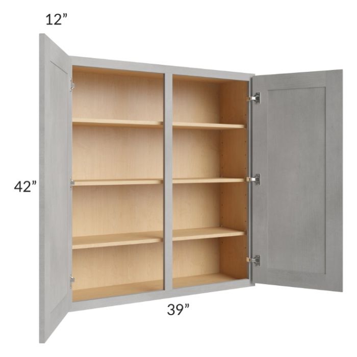 Gramercy Grey Mist 39x42 Wall Cabinet