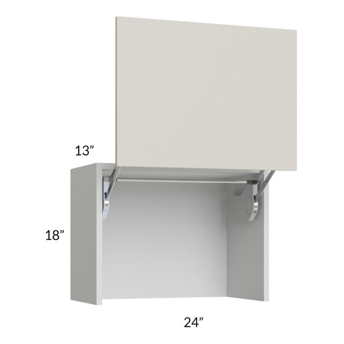 Milan Beige Matte 24" Countertop Wall Appliance Cabinet