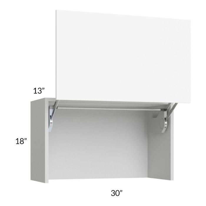 Milan White Matte 30" Countertop Wall Appliance Cabinet