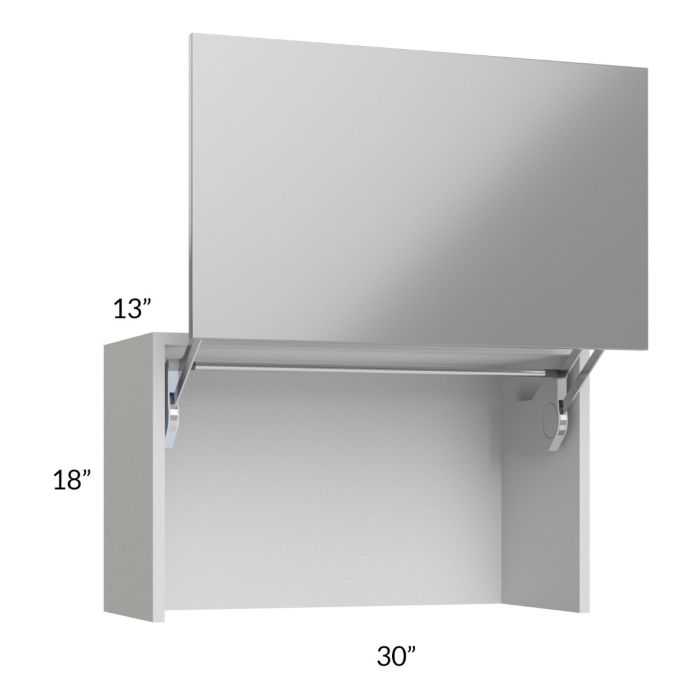 Milan Grey Gloss 30" Countertop Wall Appliance Cabinet