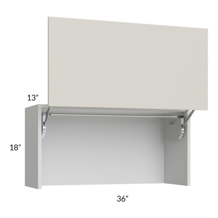 Milan Beige Matte 36" Countertop Wall Appliance Cabinet