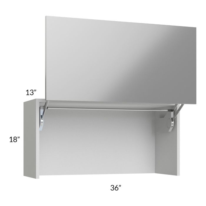 Milan Grey Gloss 36" Countertop Wall Appliance Cabinet