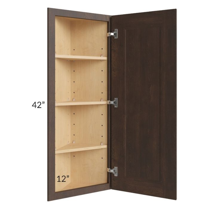 Tuscan Kona Brown 12x42 Wall End Cabinet