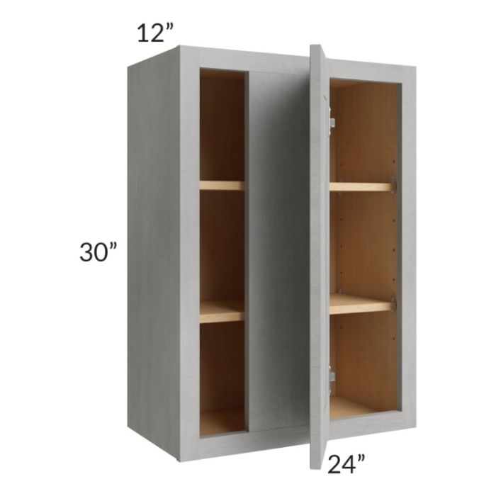 Gramercy Grey Mist 24x30 Blind Corner Wall Cabinet